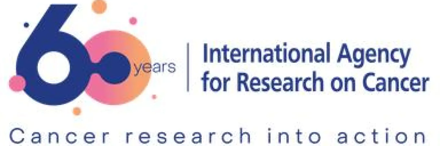 Branded poster for the 60th anniversary of the International Agency for Research on Cancer