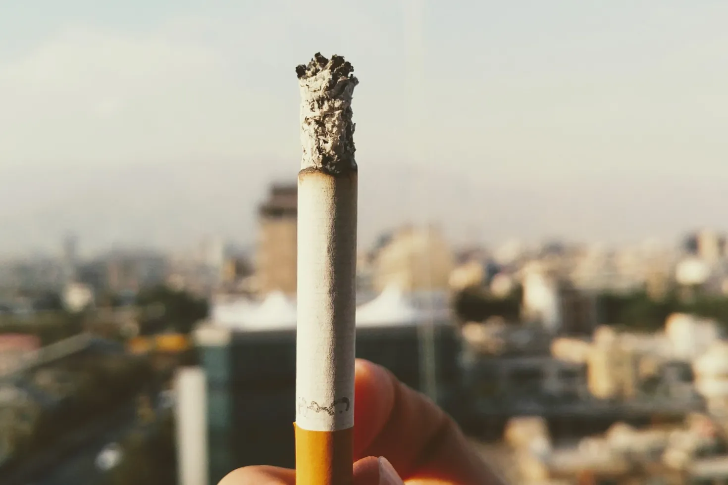 burning cigarette