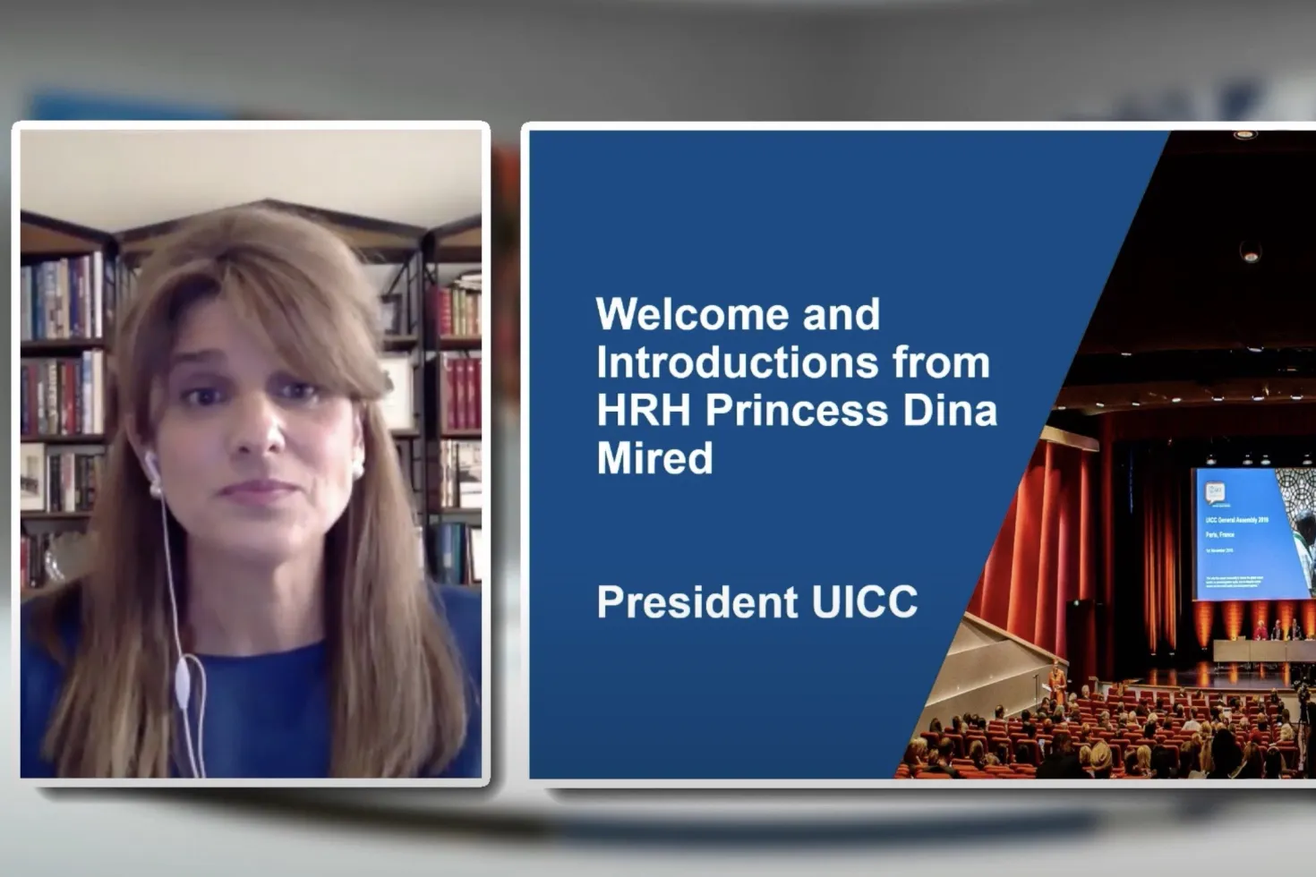 Princess Dina Mired – UICC President 2018-2020 introduces the General Assembly 2020
