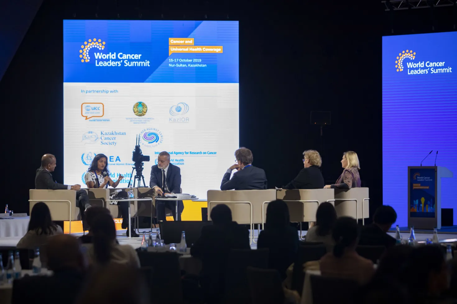  Pictures taken during the 2019 WCLS in Nur-Sultan, Kazakhstan, hosted by the Kazakh Institute of Oncology and Radiology (KazIOR), the Ministry of Health of Kazakhstan, the Kazakhstan Cancer Society, Together Against Cancer, UN partners WHO, IARC and IAEA, and sponsors. Pictures taken by Rog Harris.