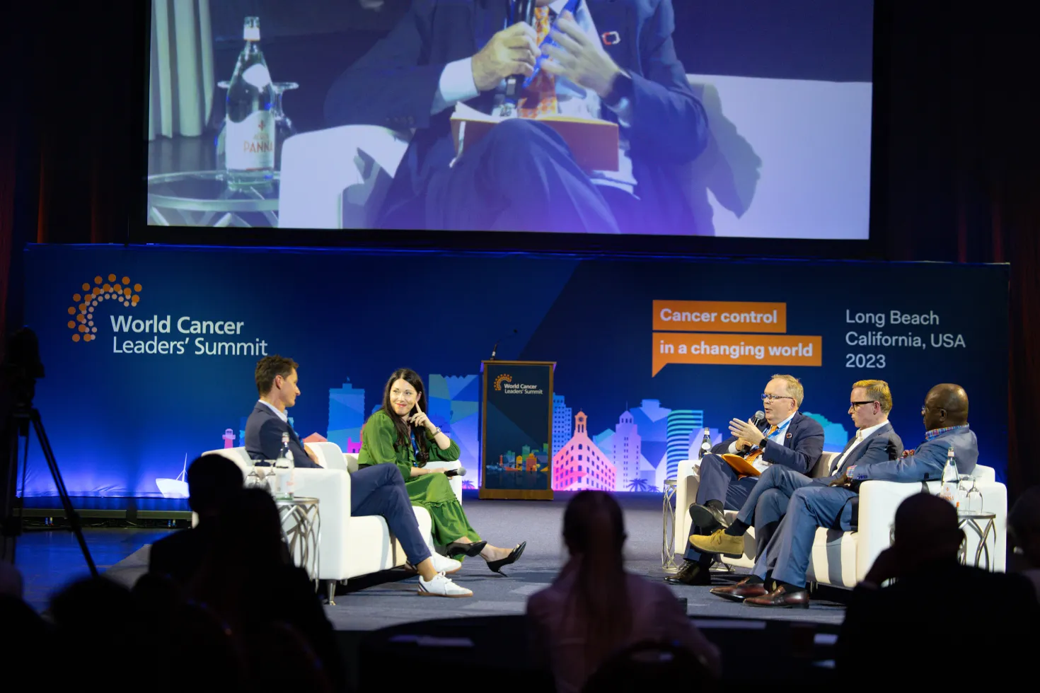 A live session at the World Cancer Leaders' Summit 2023, in Long Beach, CA, United States