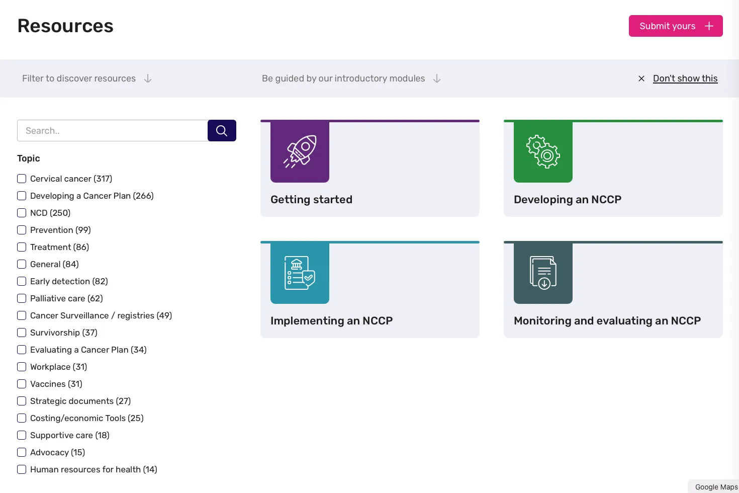 ICCP resources section