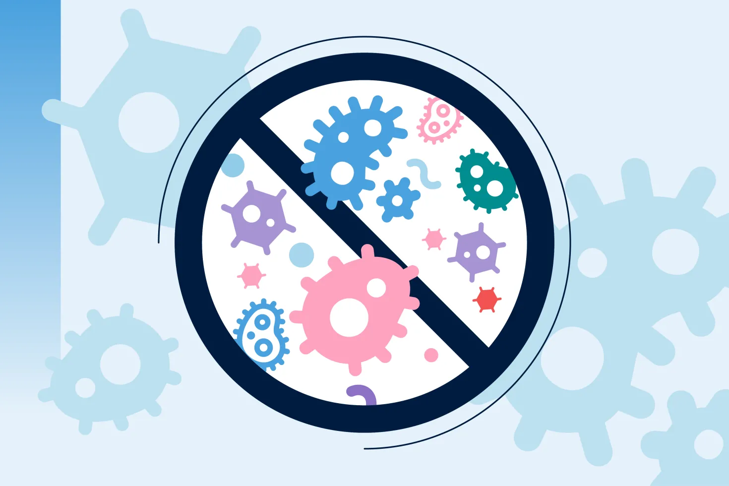 An illustration representing antimicrobial resistance (AMR)