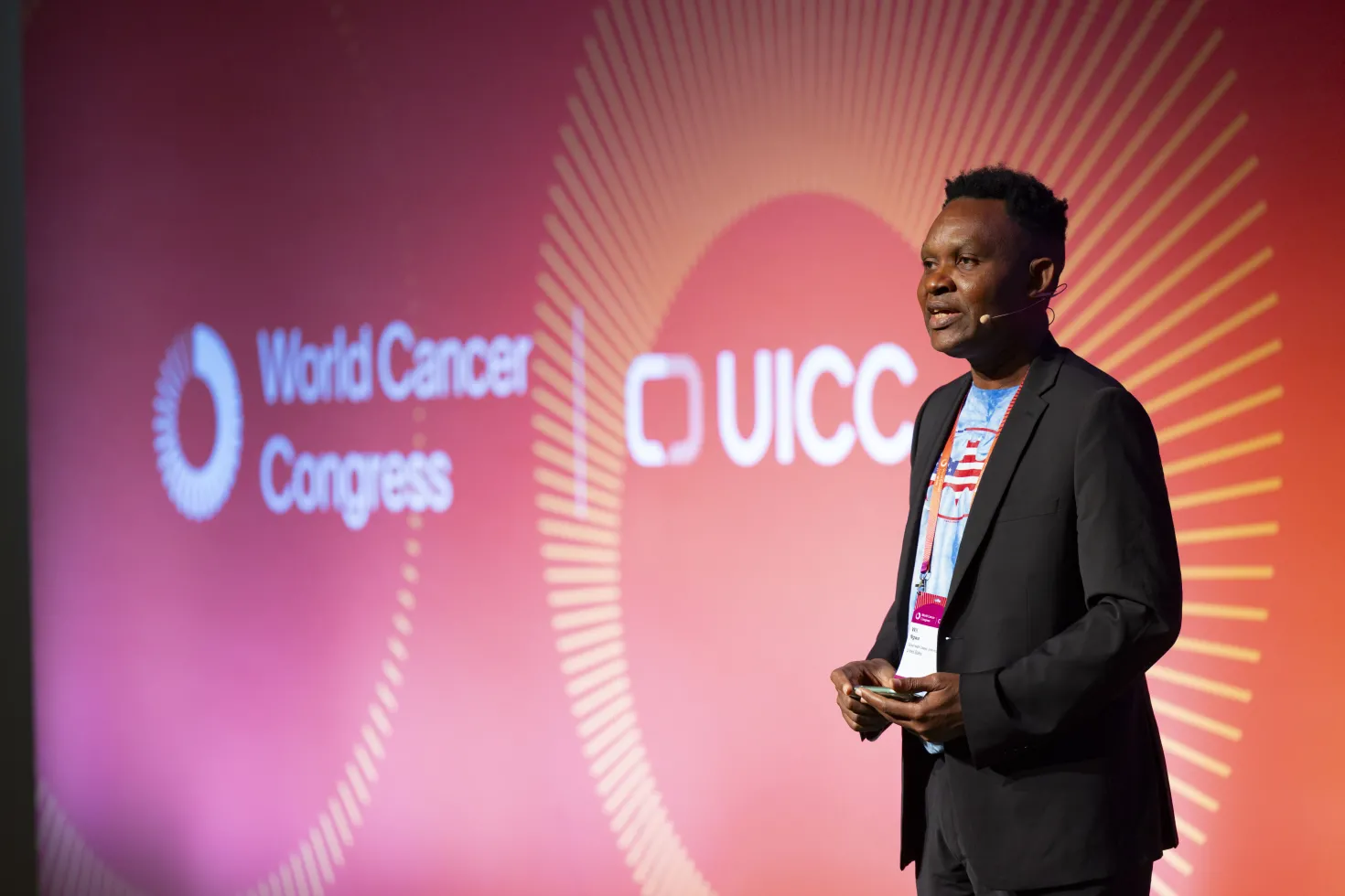 Speaker on the plenary stage the 2024 World Cancer Congress