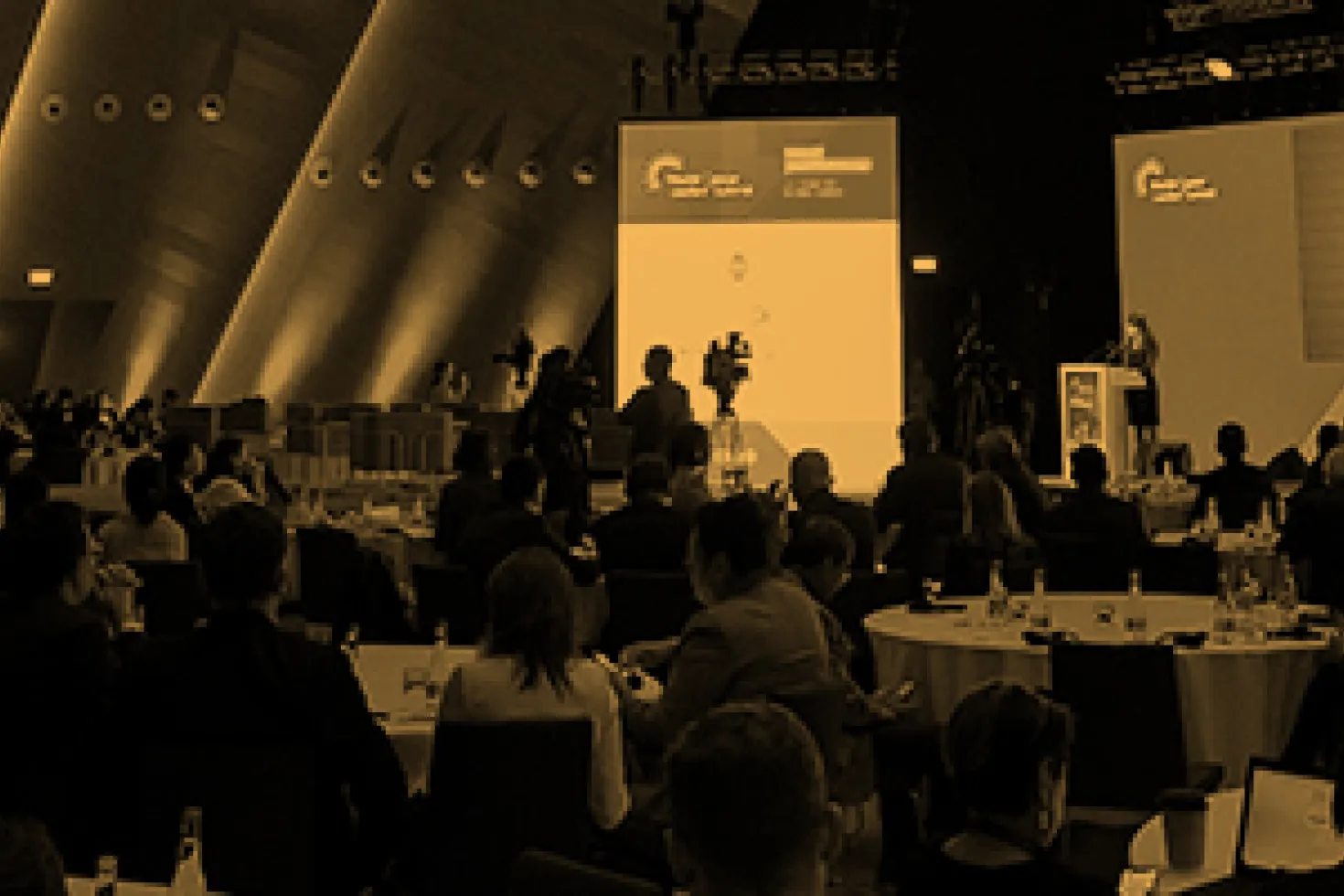 Princess Dina Mired speaking during the 2019 World Cancer Leaders' Summit in Kazakhstan