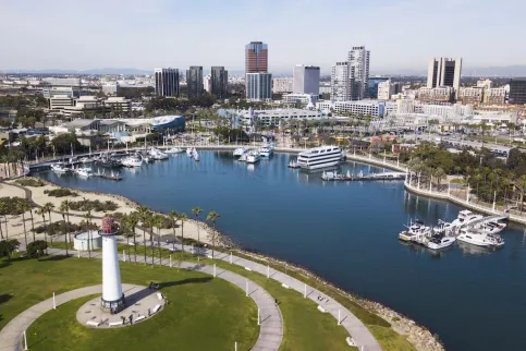 View of Long Beach, California