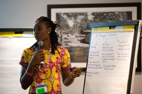 Young Leader at workshop