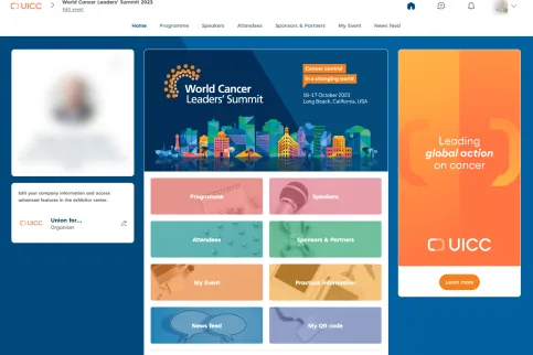 WCSL2023 Swapcard platform screenshot