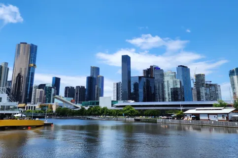 Aerial view of the Melbourne Convention and Exhibition Centre