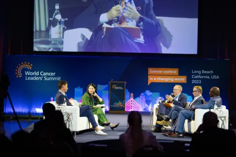 A live session at the World Cancer Leaders' Summit 2023, in Long Beach, CA, United States