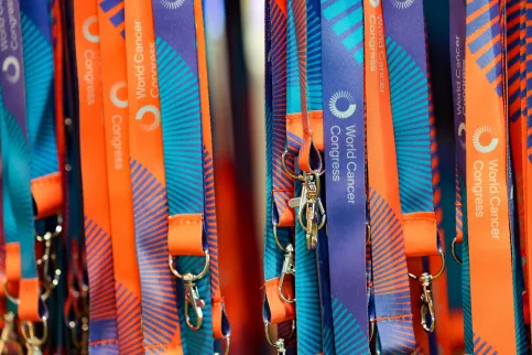 Series of badge straps for the World Cancer Congress