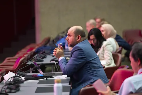 Diverse speakers at a conference