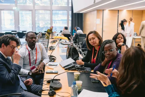 Diverse group at a business workshop