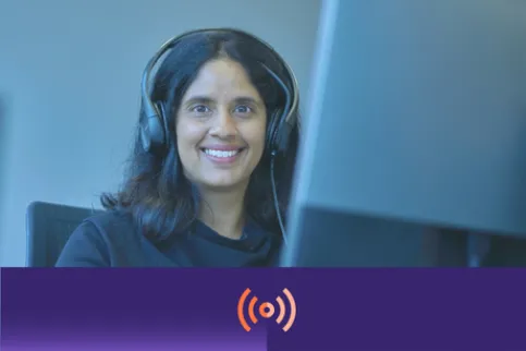 Person connected on a webinar