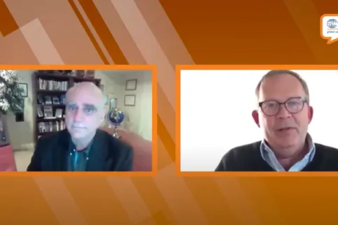 Stephen Connor, Executive Director of the Worldwide Hospice and Palliative Care Alliance (WHPCA) (left) and Cary Adams, CEO of UICC (right)