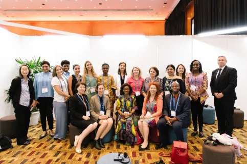 Group picture of poster session at the 2018 World Cancer Congress