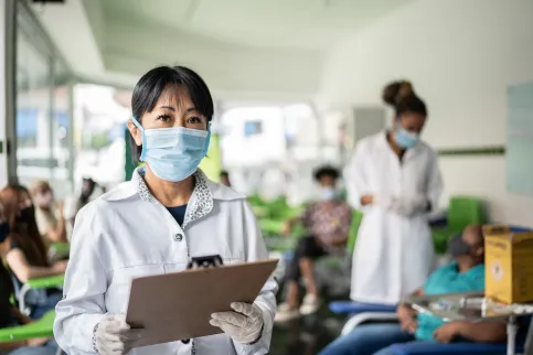 Doctor with face mask