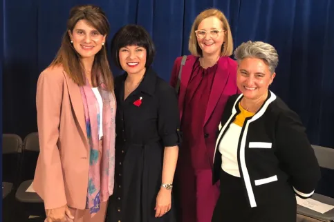 HRH Princess Dina Mired, The Honourable Ginette Petitpas Taylor, Minister of Health (Canada), TBC, and Dr Julie Torode