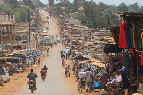 Road in Mukono, Uganda