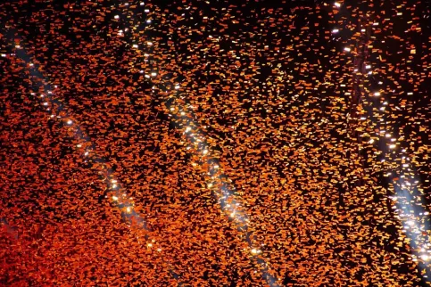 Orange confetti