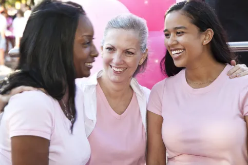 Women in pink