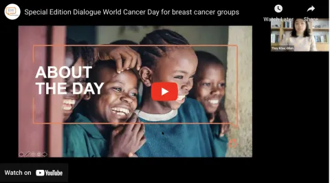 Virtual dialogue on World Cancer Day for breast cancer groups