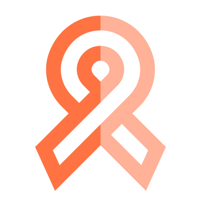 Orange ribbon icon