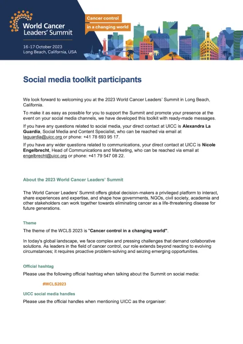 WCLS 2023 Social media toolkit for participants