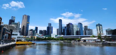 Aerial view of the Melbourne Convention and Exhibition Centre