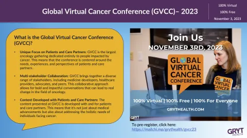Flyer for Virtual Conference on cancer