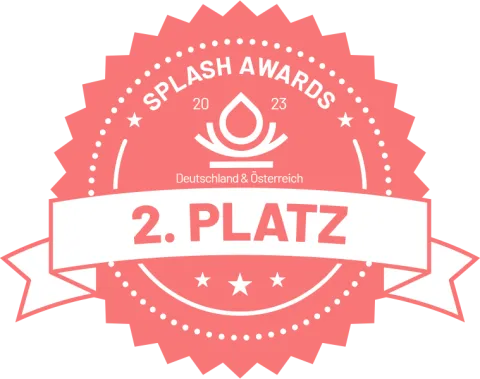 2nd place badge - Splash Awards 2023