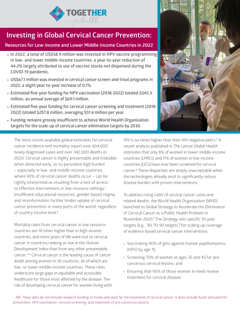Investing in Global Cervical Cancer Prevention