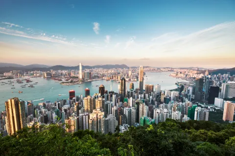 Aerial view of Hong Kong