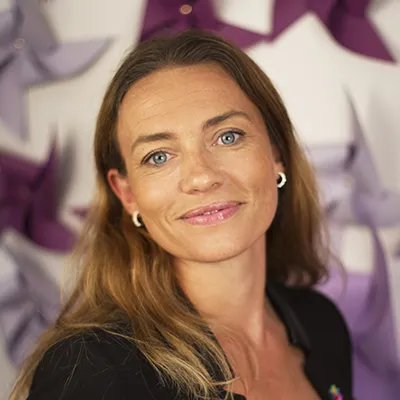 Headshot of Norwegian woman with long hair