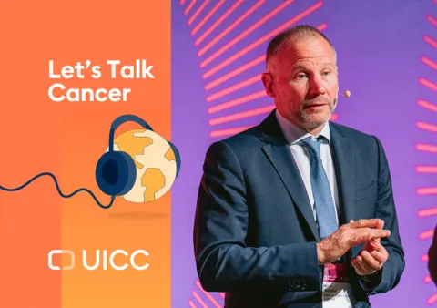 Let's Talk Cancer podcast banner with Olivier Michielin