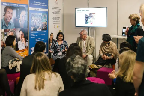 Participants at the 2016 World Cancer Congress Patient Group Pavillion
