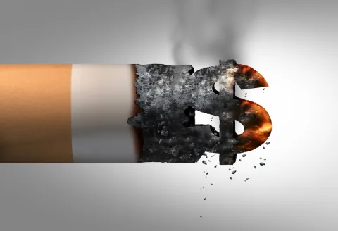 Lack of political action on tobacco control can often be traced back to interference by the tobacco industry. Massive investments are required at a global scale to fill the funding gap that exists for countries to implement effective tobacco control. Cigarette end burning with ash forming a dollar sign, emphasising the huge profits generated by the tobacco industry and the heavy influence they use to undermine policy changes and more effective tobacco regulation