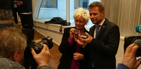 Anne-Lise Ryel and MoH Mr. Bent Høye