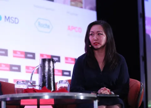 Tsetsegsaikhan Batmunkh, Founder and CEO of National Cancer Council of Mongolia, at The Economist event War on Cancer Europe 2019 