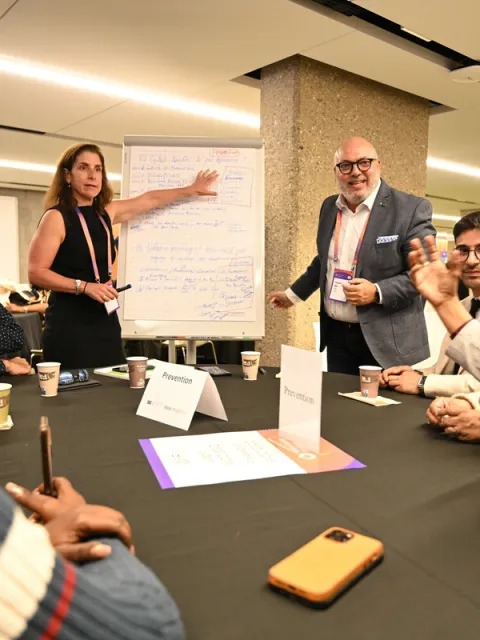 Participants of a workshop at the 2022 World Cancer Congress in Geneva, Switzerland (October 2022)