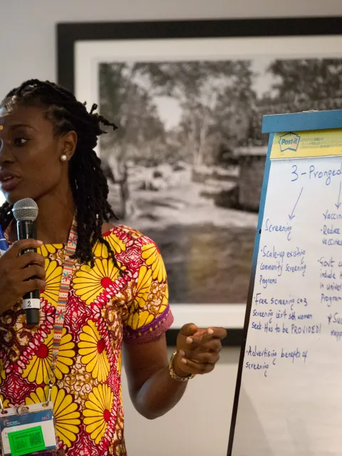 Young Leader at workshop