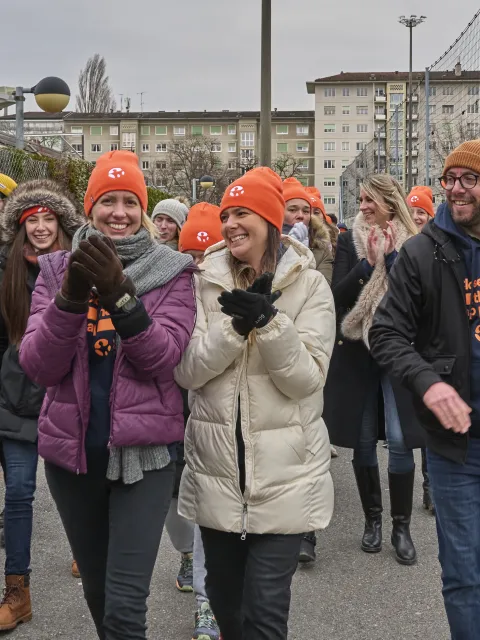 UICC Staff do a 5k walk together to mark World Cancer Day 2023