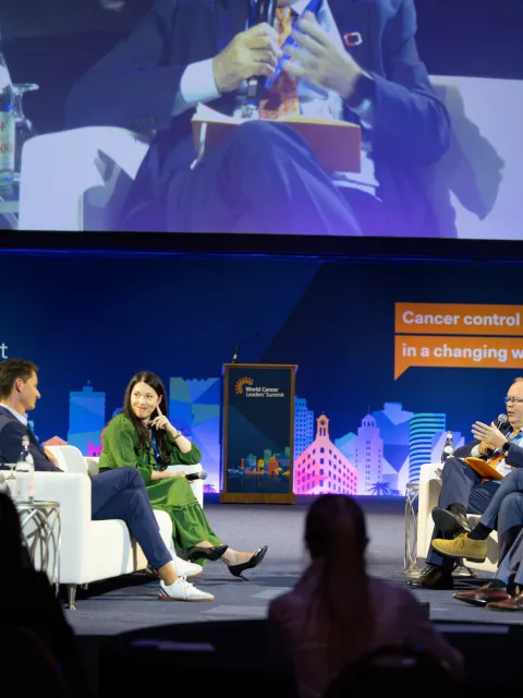 A live session at the World Cancer Leaders' Summit 2023, in Long Beach, CA, United States