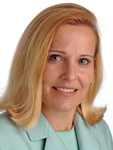 Headshot of blond Caucasian woman