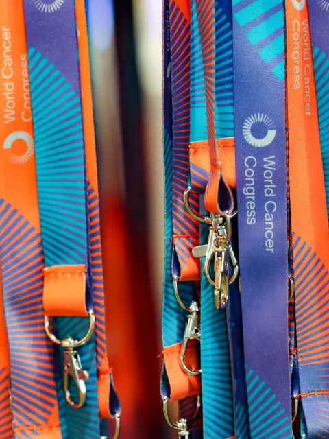 Series of badge straps for the World Cancer Congress