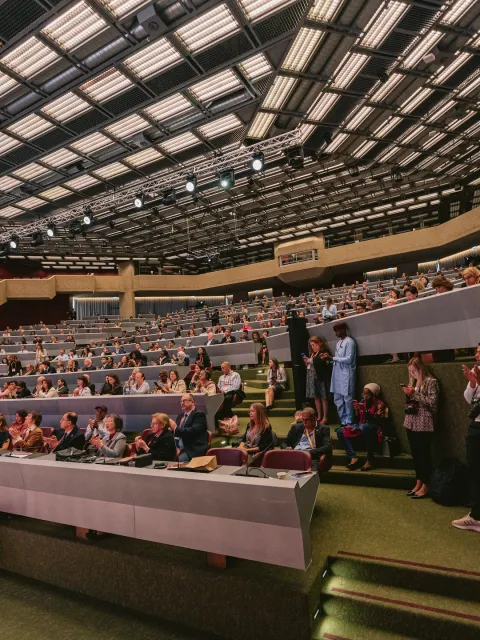 Audience at the World Cancer Congress, in the main auditorium