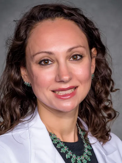 Headshot of white woman doctor