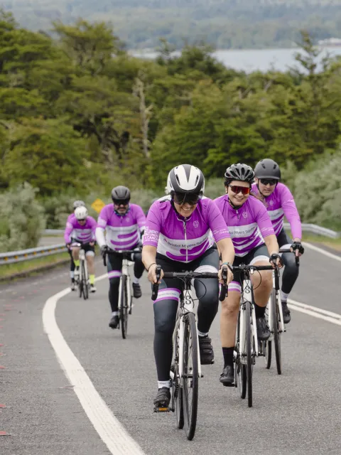 Riders Riding Up Hill