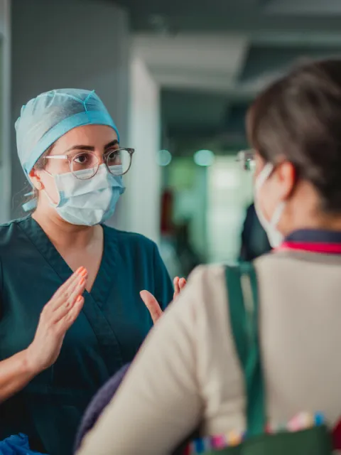 Doctor meeting with a patient