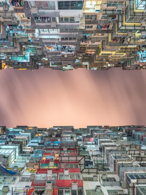 High rise building, low angle, urban, city